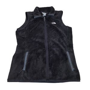 The North Face Osito Fleece Vest Womens Medium M Black Full Zip High Pile Soft